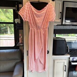 Goodnight macaroon  Pink and White Striped Dress ✨